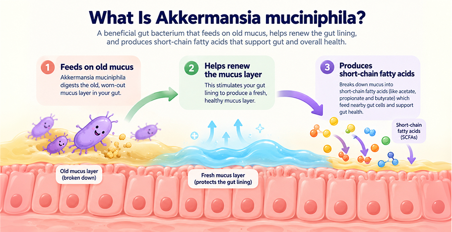 How Akkermansia feeds on gut mucus and helps keep it renewed