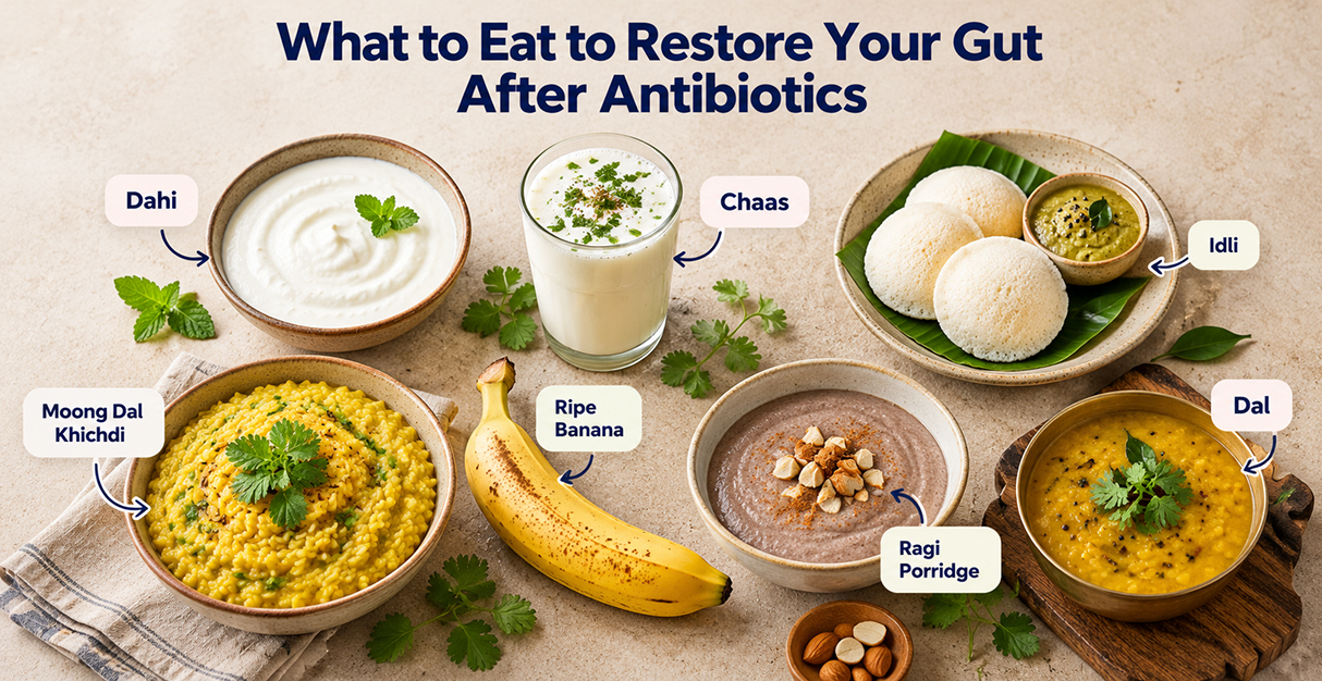 Indian foods that help restore gut bacteria after antibiotics