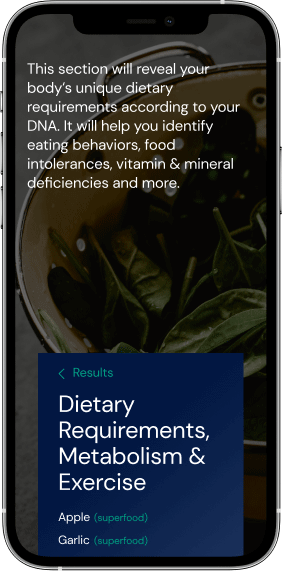 Dietary requirements report